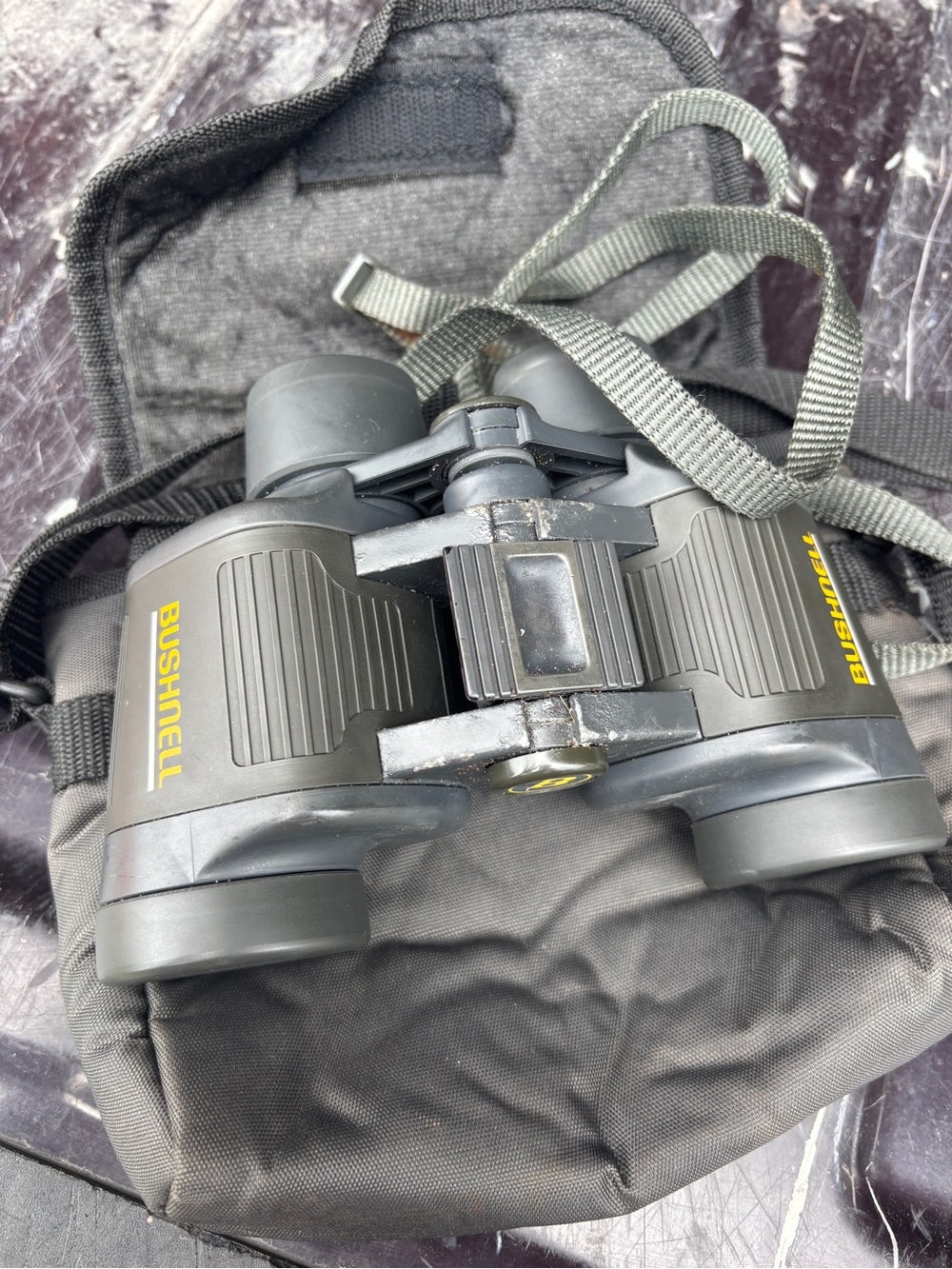 Bushnell Compact Binoculars in Black with Yellow Logo